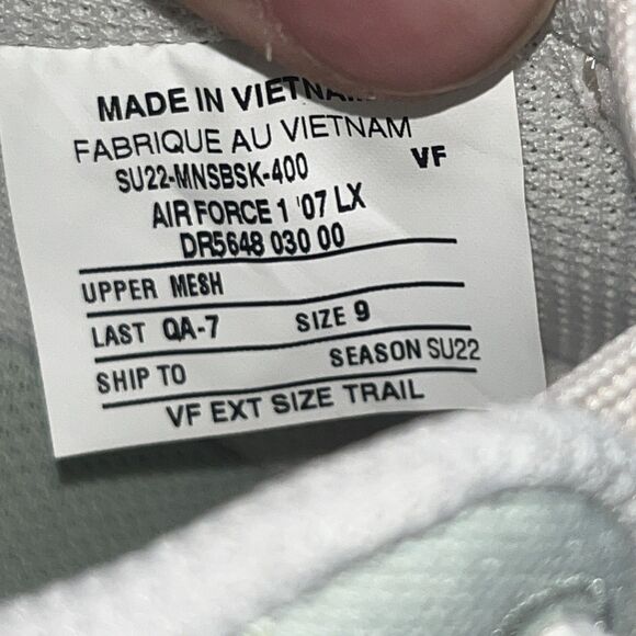 Nike Air Force 1 Low Phantom Seafoam Dr5648-030 Size 9 Bf Exit Trial Sample main image 10